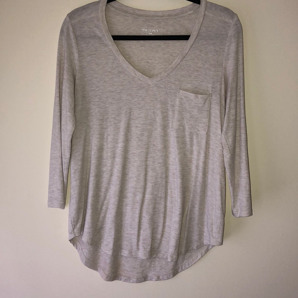 Cream Long Sleeve Top